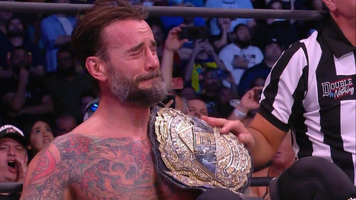 CM Punk wins AEW World Championship |  AEW Double or Nothing
