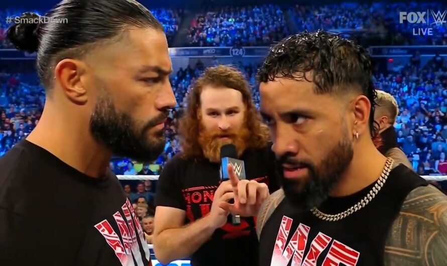 Logan Paul causes a intense staredown between Roman and Jey Uso | WWE Smackdown 10/7