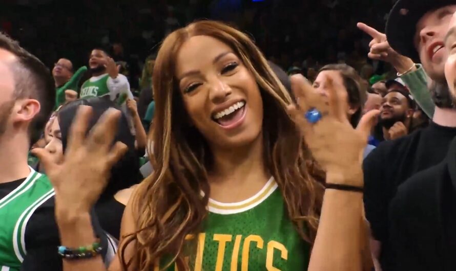 Sasha Banks was spotted at Boston Celtics NBA Game