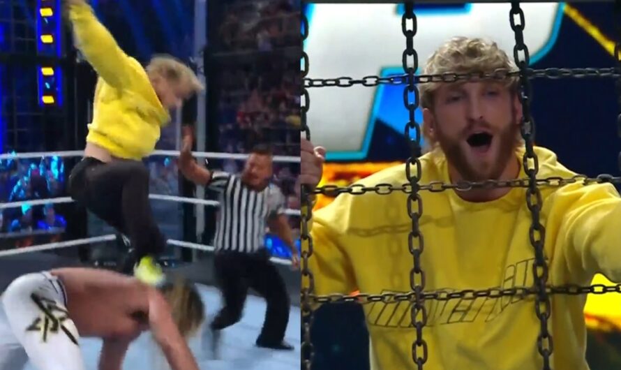 Logan Paul attacks Seth Rollins | WWE Elimination Chamber 2023