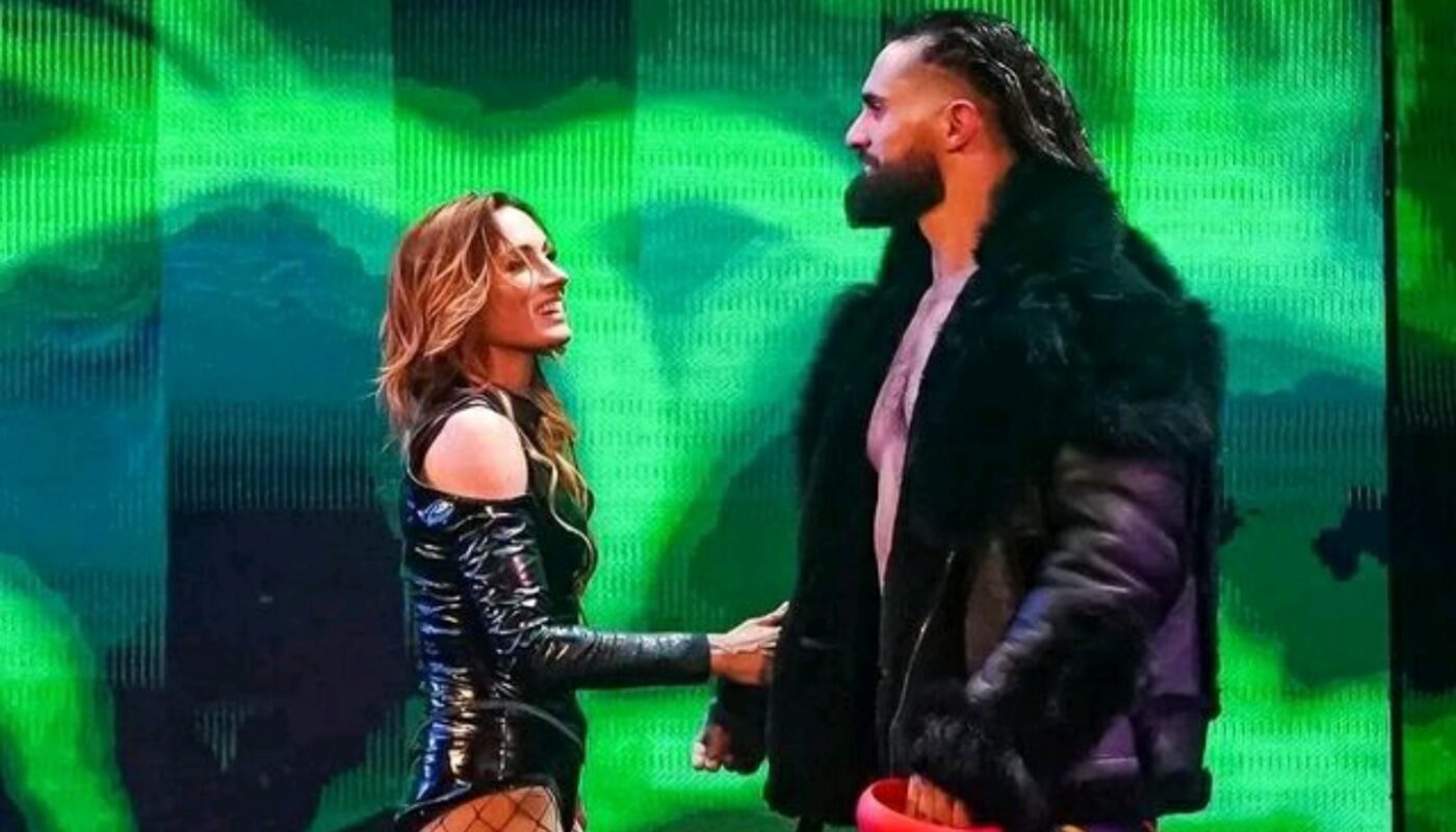 Becky Lynch and Seth Rollins get into an argument over chocolate