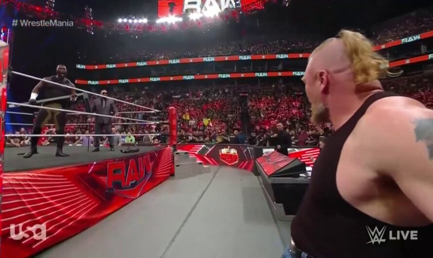 Omos attacks Brock Lesnar | WWE RAW 3/27