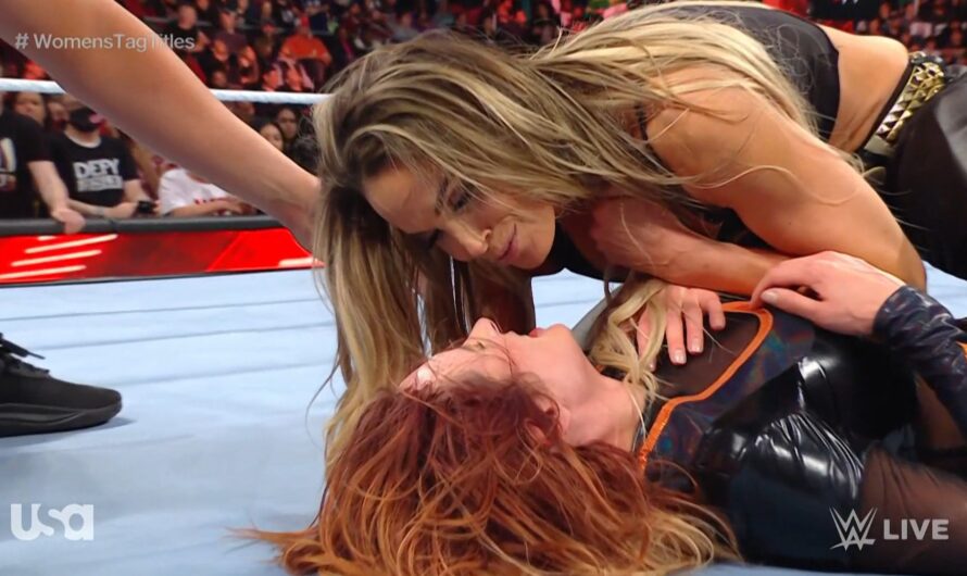 Trish Stratus attacks Becky Lynch | WWE RAW 4/10