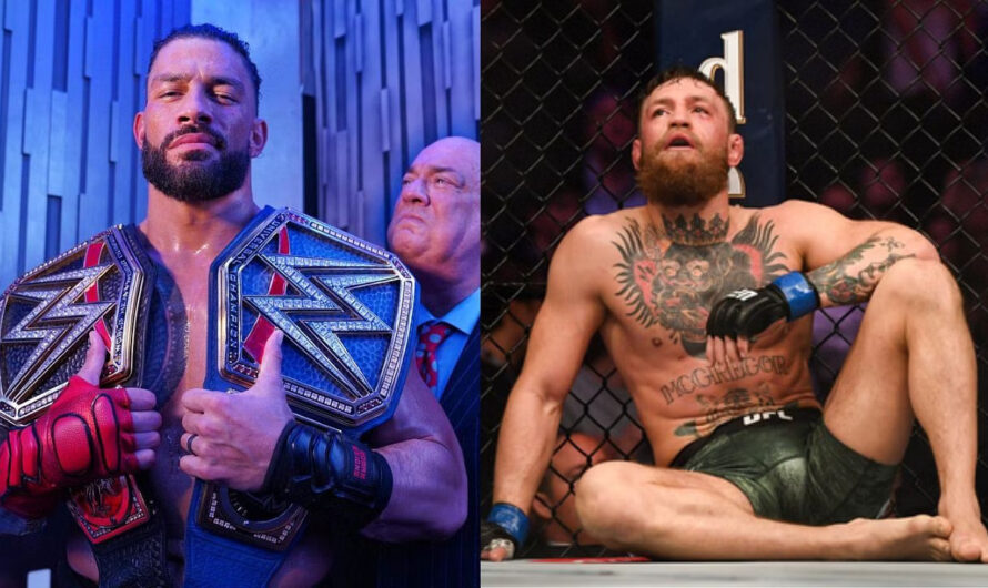 Conor McGregor teasing a potential match against Roman Reigns at SummerSlam