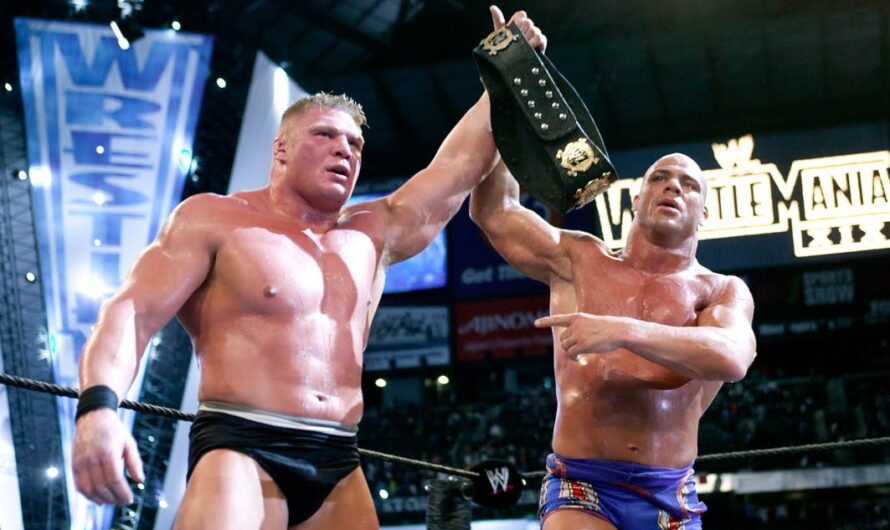 Kurt Angle on Brock Lesnar: “He’s the best athlete I’ve ever been in the ring with.”