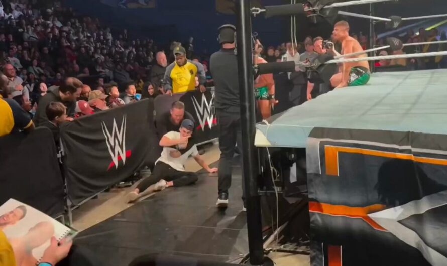 A fan tried to attack Grayson Waller at WWE Live Event